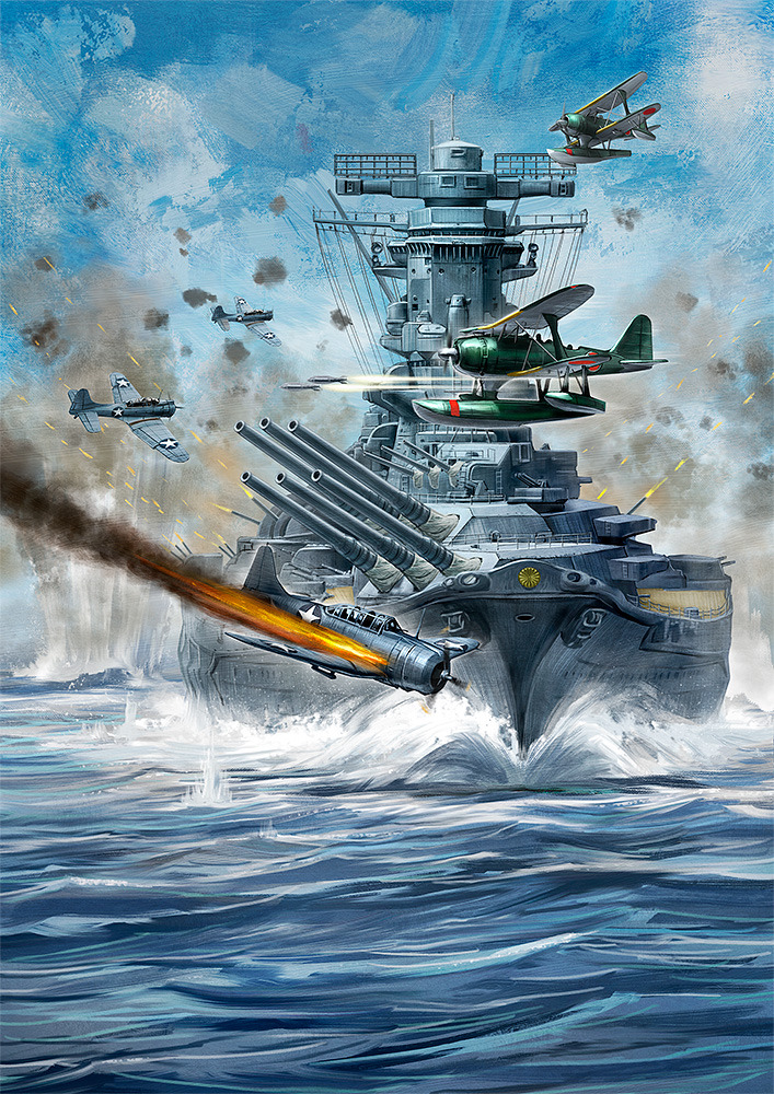 寺西 晃 イラストレーション 書籍カバーイラスト 新生最強戦艦 大和 ３ 米空母艦隊撃滅戦 林譲治著 電波社