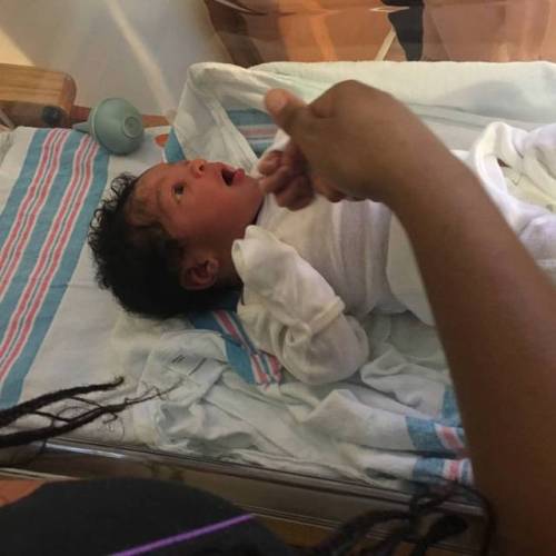 She grabbed on to my finger just like she grabbed my heart (at St. Joseph&rsquo;s Women&rsqu