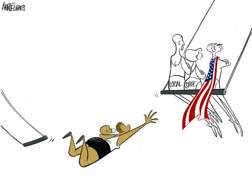 washingtonpost:A look back at Hurricane Katrina, through the cartoons of Ann Telnaes. 