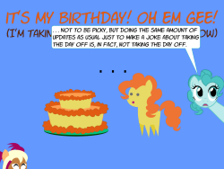 askthecookies: Tangy: … I think you’re missing the point here. Bluh: Oh. Sorry, I’m new at this fourth wall thing. Tangy: You totally aren’t. Shut up. Bluh: By the way, wouldn’t this mean it’s my birthday too, anyway? Tangy: … Bluh: Yeah