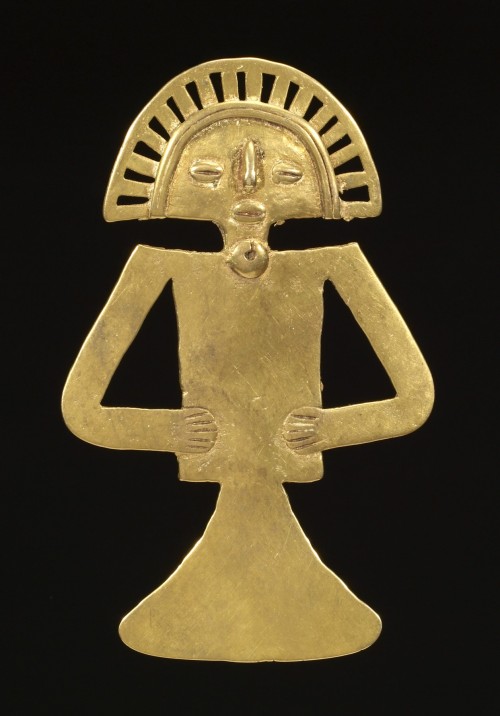 tlatollotl:Figural PendantGoldTolima, Colombia. 700 AD to 1000 AD.Gold work from the Tolima region o