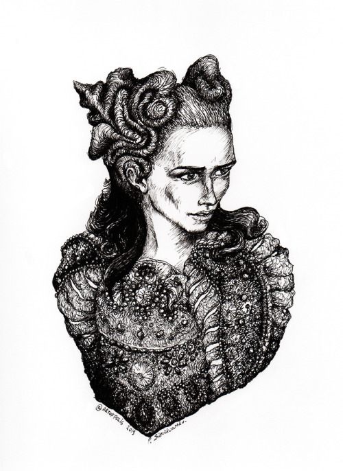 Inktober 2019. Enchanted Pattern and Ornament by Paulina Sieczkowska. Hair by Indira Schauwecker, dr