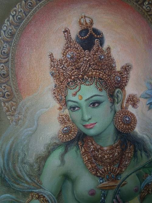 themagentabohemiansoup: arjuna-vallabha:Tara details by Udaya Charan Shrestha, Nepal “Won