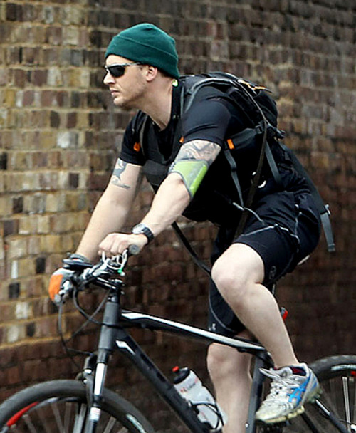 tomhardyvariations: Tom training in a weight vest.