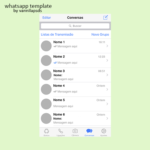 Download Everything Photoshop Whatsapp Template Psd By Vannilapsds This Is A