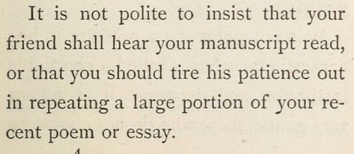 ~ Hints on Common Politeness, D.C. Colesworthy, 1867