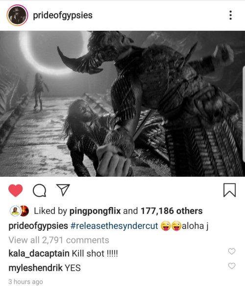 danman007: Jason Momoa posted this on his Instagram! #ReleaseTheSnyderCut