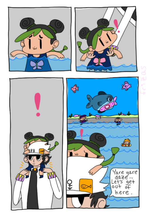 frizas:a little jolyne goes to an aquarium