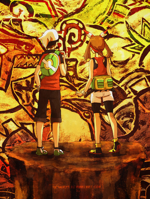 neshirys:  Close up of my Pokemon ORAS fanart ! It’s WIP, so work in progress. 