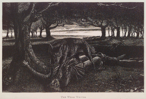 folkhorror:frontispiece to Sabine Baring Gould’s Book of Werewolves