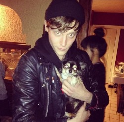 matt-holdmedown:  Matt and puppies 