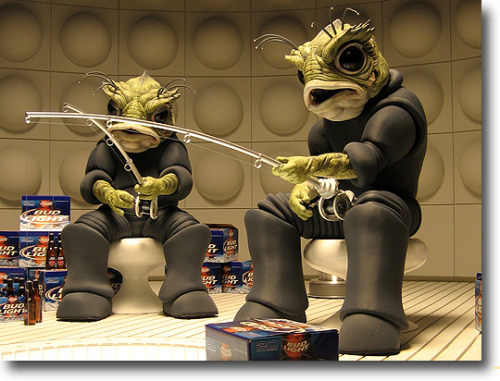 From a Bud Light commercial, and also by Anatomorphex, here are aliens Zorak & Alron. #MonsterSu