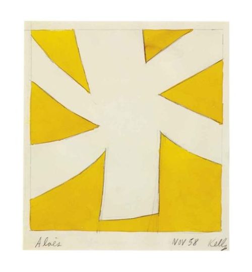 topcat77:Ellsworth Kelly  Aloes, 1958 watercolor and graphite on paper