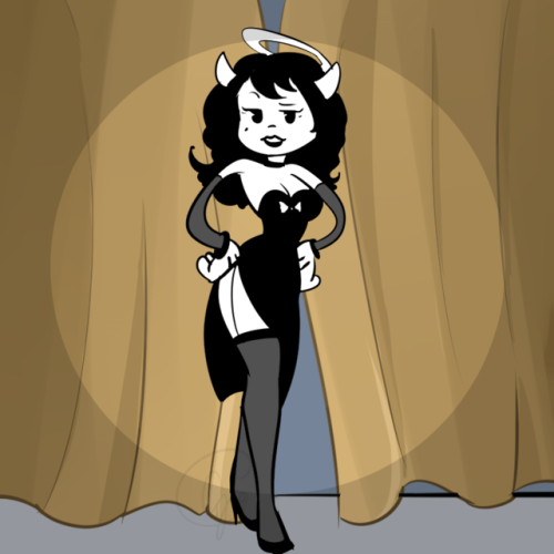 slightly-gay-pogohammer: tiny pause i made alice but in she’s jessica rabbit from the &ld