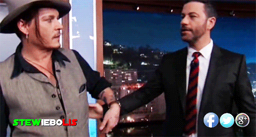 becauseitisjohnnydepp:    Johnny Depp and Jimmy Kimmel [x]   