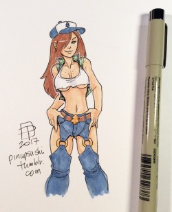 pinupsushi: Trashy Wendy tiny doodle.   Ink tests are pretty