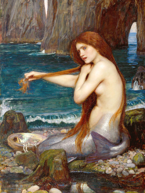 claudia-cher:Works of Painting (023/540)John William Waterhouse - Mermaid, 1901.