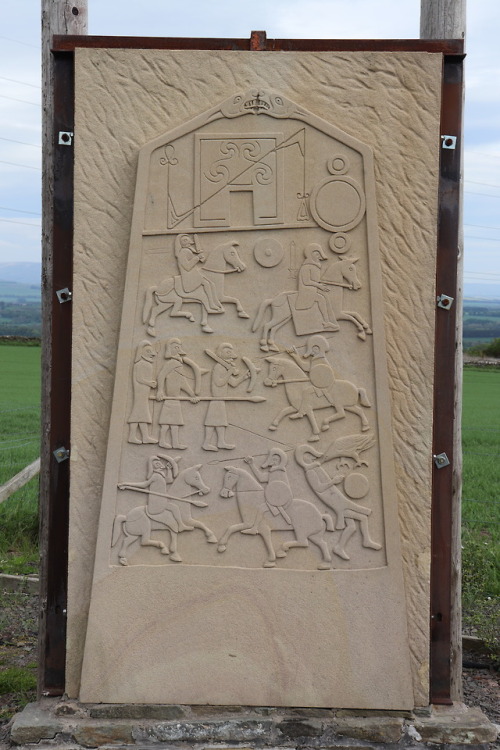 Replica of the &lsquo;Churchyard Cross&rsquo;, Aberlemno Community Centre, Aberlemno, Angus, Scotla