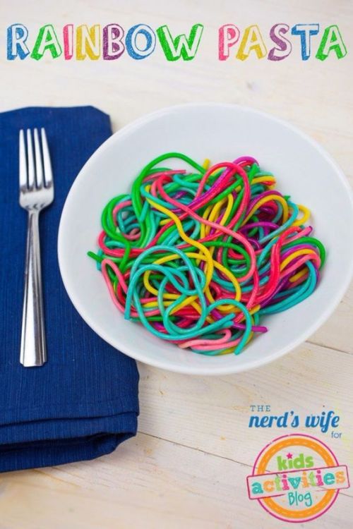 rainbowcolorfulbrightful - Rainbow Pastathat elbow pasta looks...