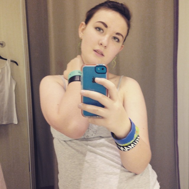 enemybloodismyfavoriteflavor:  Trying on clothes and the lighting is intense in here.