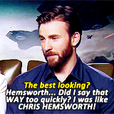 ryan-reynolds:  Chris Evans, the #1 fan of Chris Hemsworth & Thor 