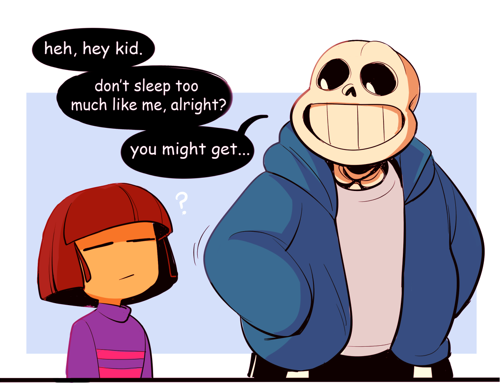 sans is a happy skeleton who loves jokes and... - emma has a big problem