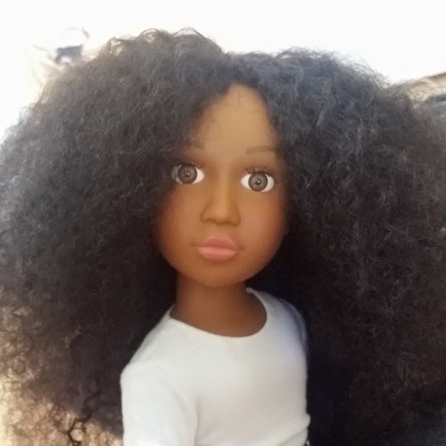 missharlowharlot:  officialblackwallstreet:   Naturally Perfect aims to change the standard of beauty for young girls, one doll at a time. Their “Angelica Doll” is the FIRST natural hair 18-inch doll with facial features true to black women AND hair