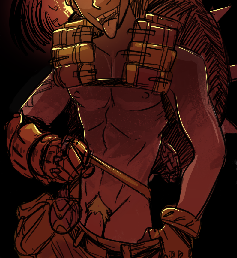 tissueboxcomics:    NSFW Junkrat. Drawing places that maybe aren’t singed and covered