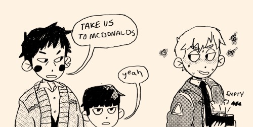 tinratio:take them to mcdonalds reigen