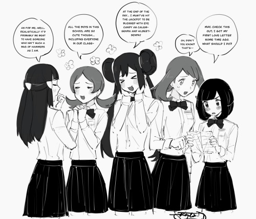 (High school AU) Girls