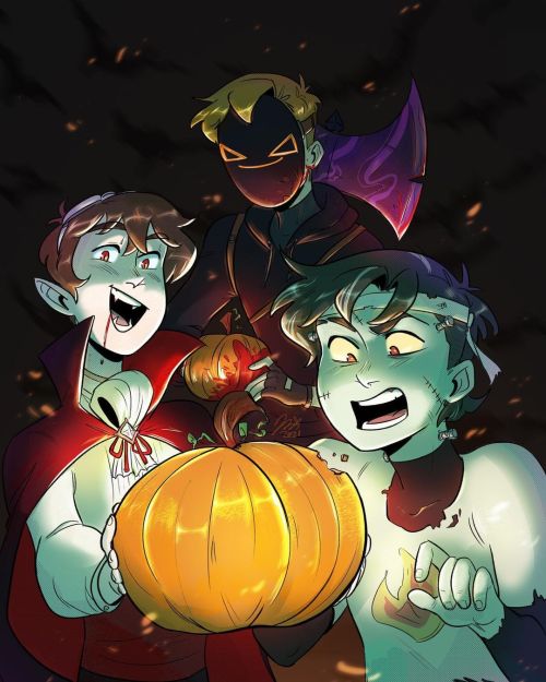 An early Halloween from the Dream Team (mostly cus I won’t have time to draw stuff closer to the act