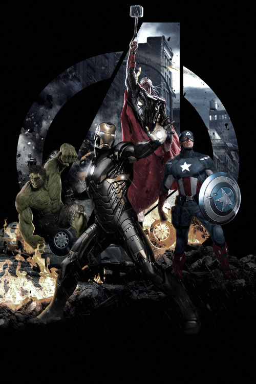super-hero-center:  Avengers Age Of Ultron Artwork by J-K-K-S