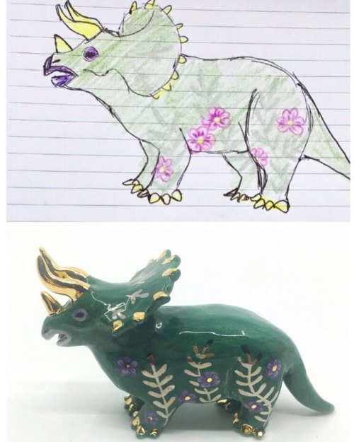 Here’s a comparison on how I envision a figurine vs the final result. Drawing always helps me 