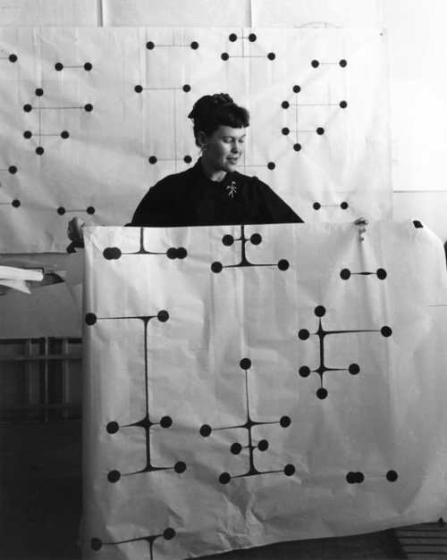 womansart: Ray Eames (1912–1988), leading US designer who worked in a variety of media including fur