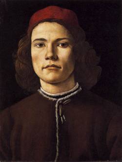 Renaissance-Art:  Botticelli C. 1483 Portrait Of A Young Man 