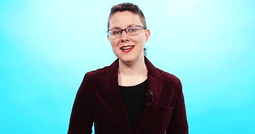 nightmarepublicaccess: Jenna + favorite Looks ™[id: Four gifs of Jenna Stoeber showing off som