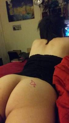 My amazing wife drew a heart on my ass.