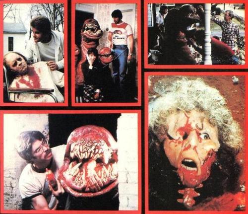 rarecultcinema: Between takes on the set of The Deadly Spawn (1983)