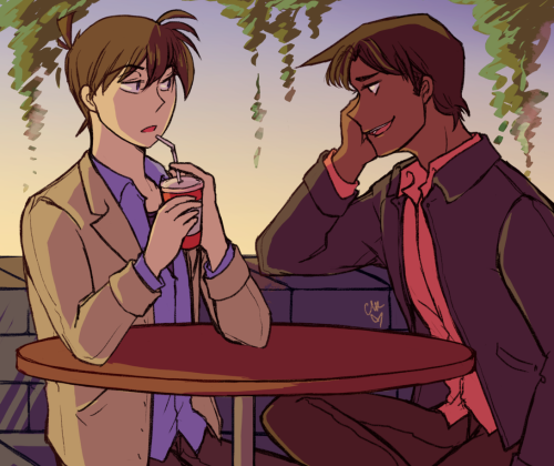 “Only you can pull off saying something so cool.”Detectives out on a date. Knowing how dense they bo