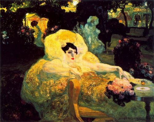 leprincelointain:Hermenegildo Anglada Camarasa (1871-1958), Le Paon Blanc - 1904