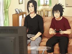 animu-in-the-house:  And so does it look like when I play Naruto: Ultimate Ninja Storm against my cousin. Yup , my cousin looks funny. XDD Particularly he is 22 years old. XDDDDD