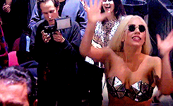 hyelim:    Gaga dancing at The Rolling Stones concert (x)   