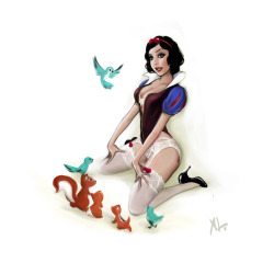 superheropinups:  Snow White 