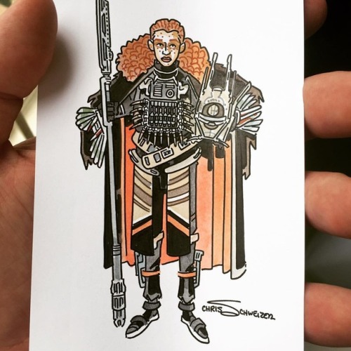 4x6” #EnfysNest watercolor #drawing, a #commission for a Patreon backer. #StarWars