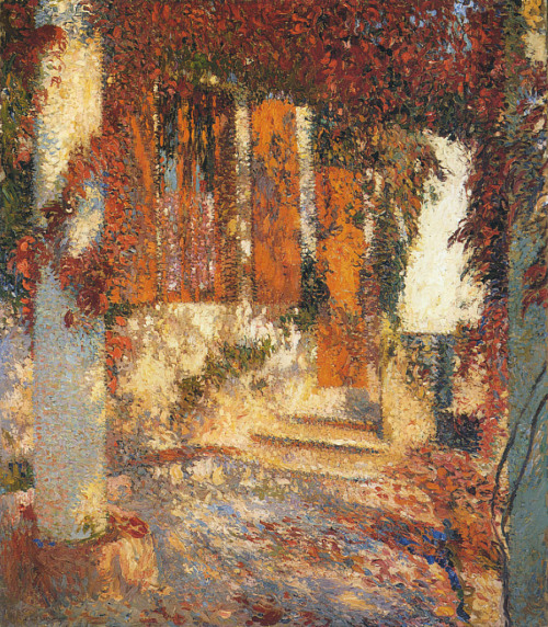 At the Pergola, Henri MartinMedium: oil,canvas