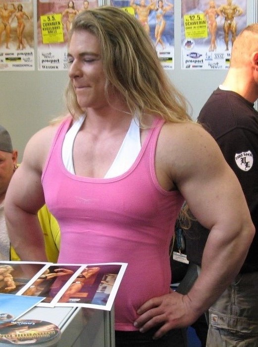 zimbo4444:  ..Conny Brandt..so beautifully massive! ..stats: 5′ 6″ and 210 lbs. ..best