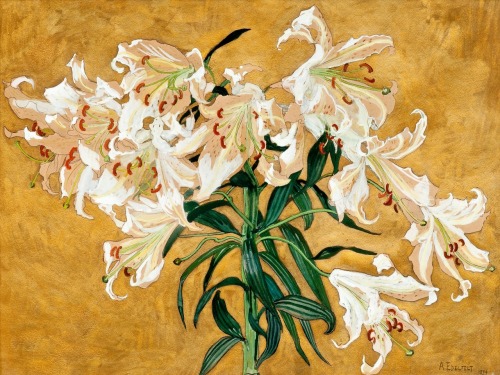 huariqueje:Lillies  -  Albert Edelfel  1894