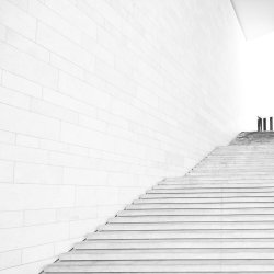 deviantart:  white stairs by ~kraftseins