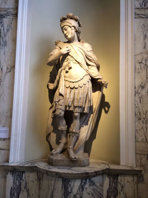 hismarmorealcalm:Artus Quellin The Younger (attributed to)  Statue of A Warrior Saint  cir