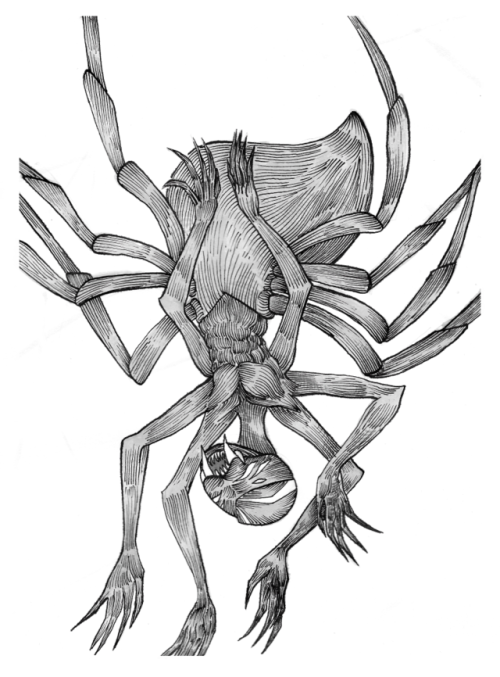 Inktober 2018 - Day 25Faceless SpiderThis form leaks out if Faceless sustains enough bodily damage. 